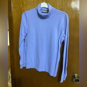 Light purple long sleeve turtleneck top.  Size large.  Croft & Barrow brand.